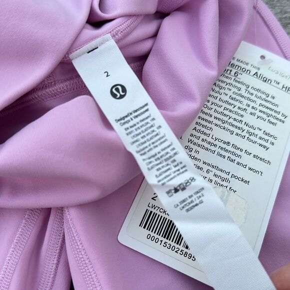 Lululemon Align High-Rise Short 6" Vitapink size 2 NWT bike short - Picture 7 of 8